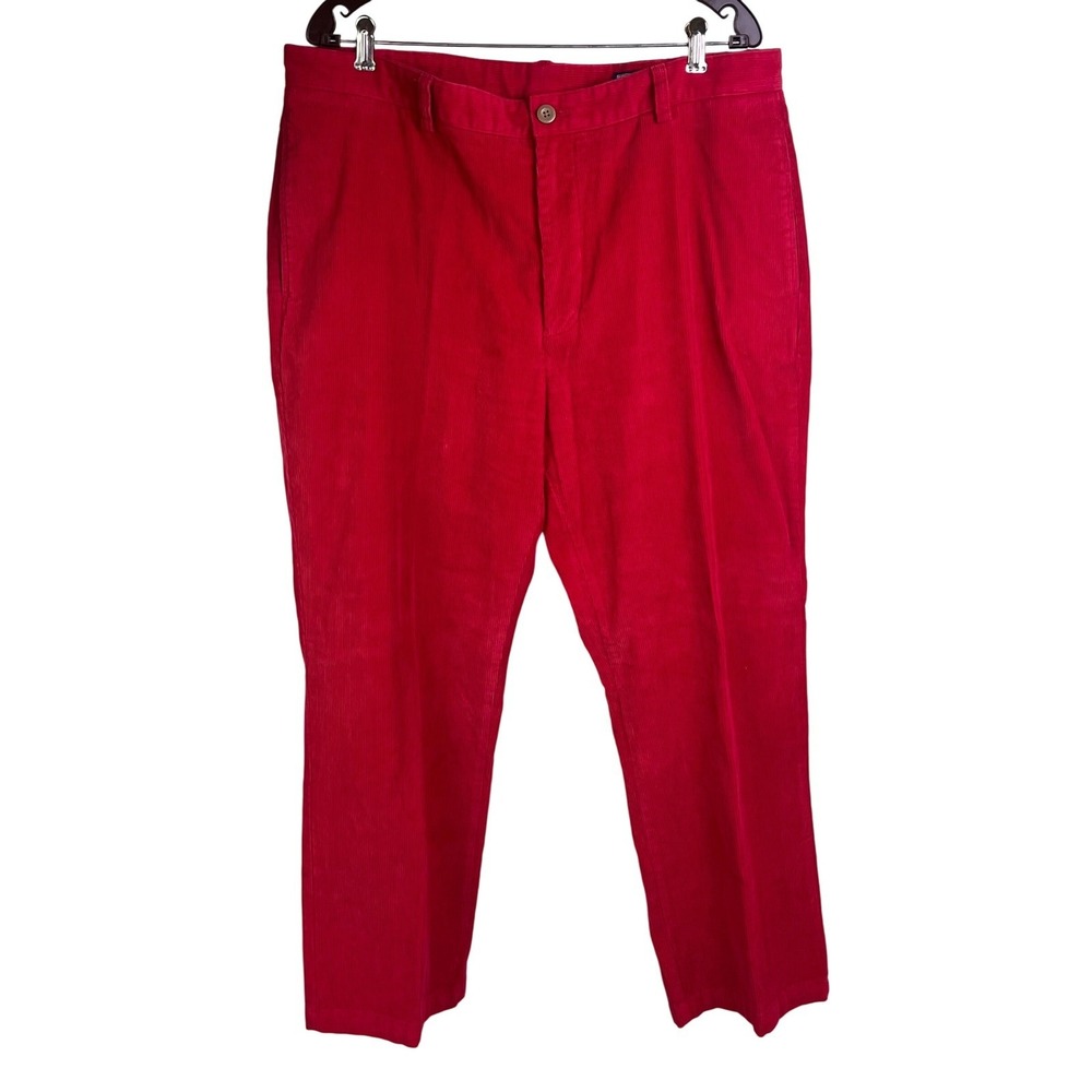 Vineyard Vines Men's Red Corduroy Club Cotton Relaxed Fit Chino Pant Size 38x30